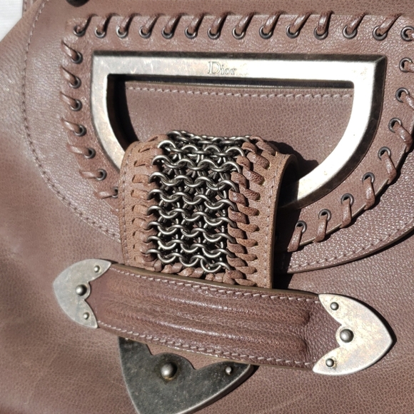 Christian Dior Brown Leather Jeanne Med Frame Bag - Picture 10 of 16